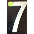 thumbnail image 1 of Aluminum Number 7 Sign (Brush Silver,Double Sided Tape, Rust Free, 2.75 inch)-ÉLÉGANTE NUMÉRO DE Porte BROSSE Artiste (ref-2201), 1 of 4