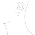 thumbnail image 3 of Bling Jewelry Womens  Religious Cross Dangle Earrings Sterling Silver Leverback Leverback, 3 of 5