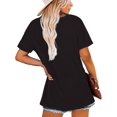 thumbnail image 2 of MORTTIC Women's Retro Cat Graphic T-Shirt Casual Summer Short Sleeve Crewneck Tee Tops, Black, S, 2 of 4