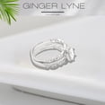 thumbnail image 5 of Porsha Wedding Ring Set for Women Engagement Ring Two Matching Bands Sterling Silver by Ginger Lyne, 5 of 7
