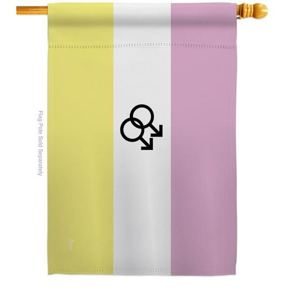 Americana Home & Garden H148025-BO Twink Support Pride 28 x 40 in. Double-Sided Decorative Horizontal House Flags for Decoration Banner Garden Yard Gift