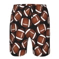 thumbnail image 4 of Naloa Brown Football On Black Men's Beach Shorts, Surfing shorts, Swim trunks, Quick Dry Swim Trunks for Surfing Beach Fun - Medium, 4 of 9