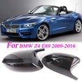 thumbnail image 2 of Black-2pcs-M Carbon fiber Rearview Mirror Caps Wing Side Mirror Cover For BMW E89 Z4 Convertible 2009-2016 Car Accessories Gloss Black, 2 of 7