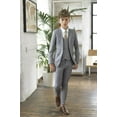 thumbnail image 6 of ETHAN 3 Piece Boys Suit for Wedding Slim Fit Suit for Kids Formal Tuxedo Evening Prom Party Set Dark Grey 7 Years, 6 of 7