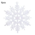 thumbnail image 2 of CNKOO 6Pcs 10cm DIY Artificial Glitter Snowflake Hanging Ornaments Xmas Tree Decor, 2 of 10