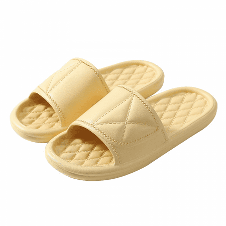 

Wish Bathroom Slippers for Women and Men Portable Quick Drying Non-Slip Pool Beach Spa Shower Slippers House Slide Sandals Indoor and Outdoor --- Yellow（38-39） S1831