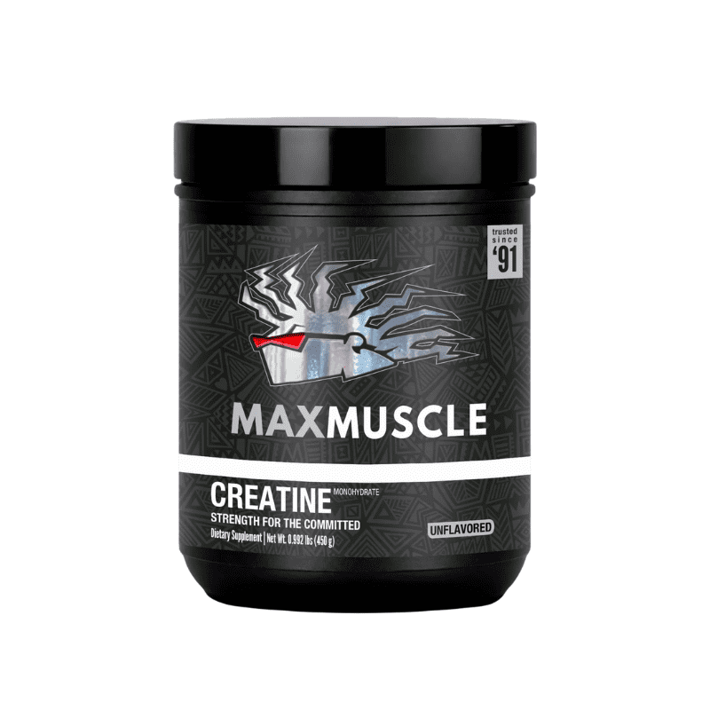 Max Muscle Sports Nutrition Max Creatine Monohydrate Powder, 5g Per Serving, 90 Servings, Unflavored, 450g