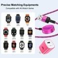 thumbnail image 5 of USB Watch Charger,Wireless Magnetic iWatch Fast Charging Pad Replacement USB Watch Plug Dock Stand w/ 3FT USB Charger Cable Cord & USB Charger Block Adapter Compatible for iWatch Charger,FCC Approved, 5 of 8