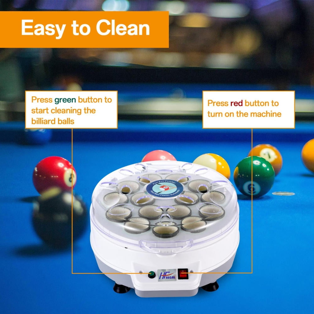 Automatic Pool Ball Cleaner Machine - 110V Electric Washer & Polisher for Pool Halls, Gyms