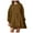 Coffee, variant on Mrat Womens Dresses Fall Long Sleeve Dress Casual Irregular Hem Loose Dresses Tulle Ball Gown for Women Neck Bubble Sleeve Winter Pleated Skirt Dark Blue L