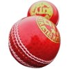 Cricket Leather Balls Hand stitched Red For for Practice (Set of 2)