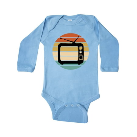 

Inktastic Televison TV Vintage Retro Sunset Gift Baby Boy or Baby Girl Long Sleeve Bodysuit