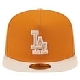 thumbnail image 2 of Men's New Era Orange/Light Beige Los Angeles Dodgers Two-Tone Color Pack A-Frame 59FIFTY Fitted Hat, 2 of 5