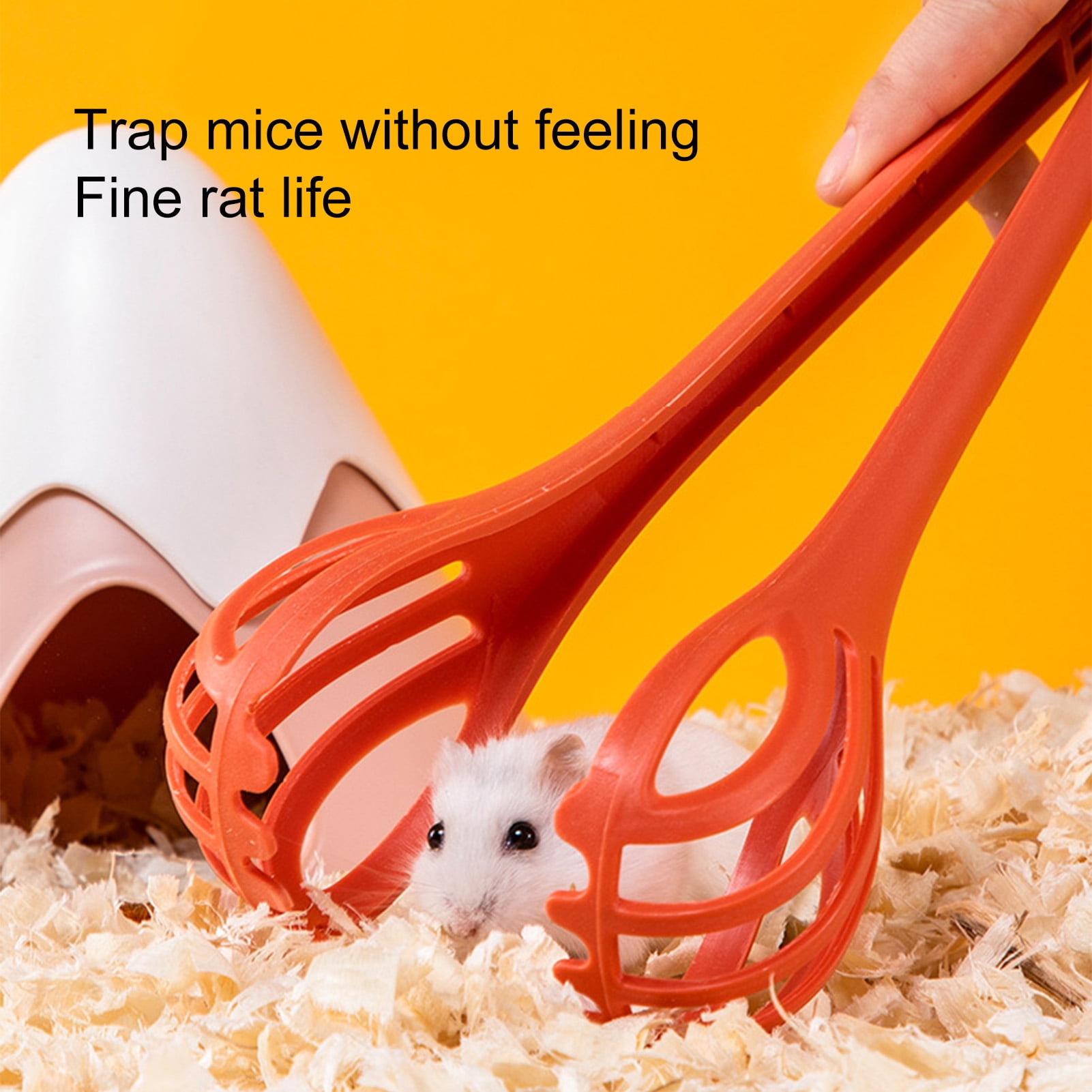 View of Visland Hamster Catch Clip Simple Operation Comfortable Grip Cage ...