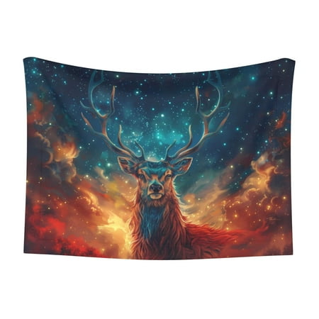 Naloa Celestial Stag Cosmic Glow Dog Blanket 3 Sizes Cat Blanket for Indoor Cats Large Medium Small Dog Gifts-Large