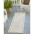 thumbnail image 1 of Rugs.com Outdoor Lattice Collection Rug – 6 Ft Runner Ivory Flatweave Rug Perfect For Hallways, Entryways, 1 of 8