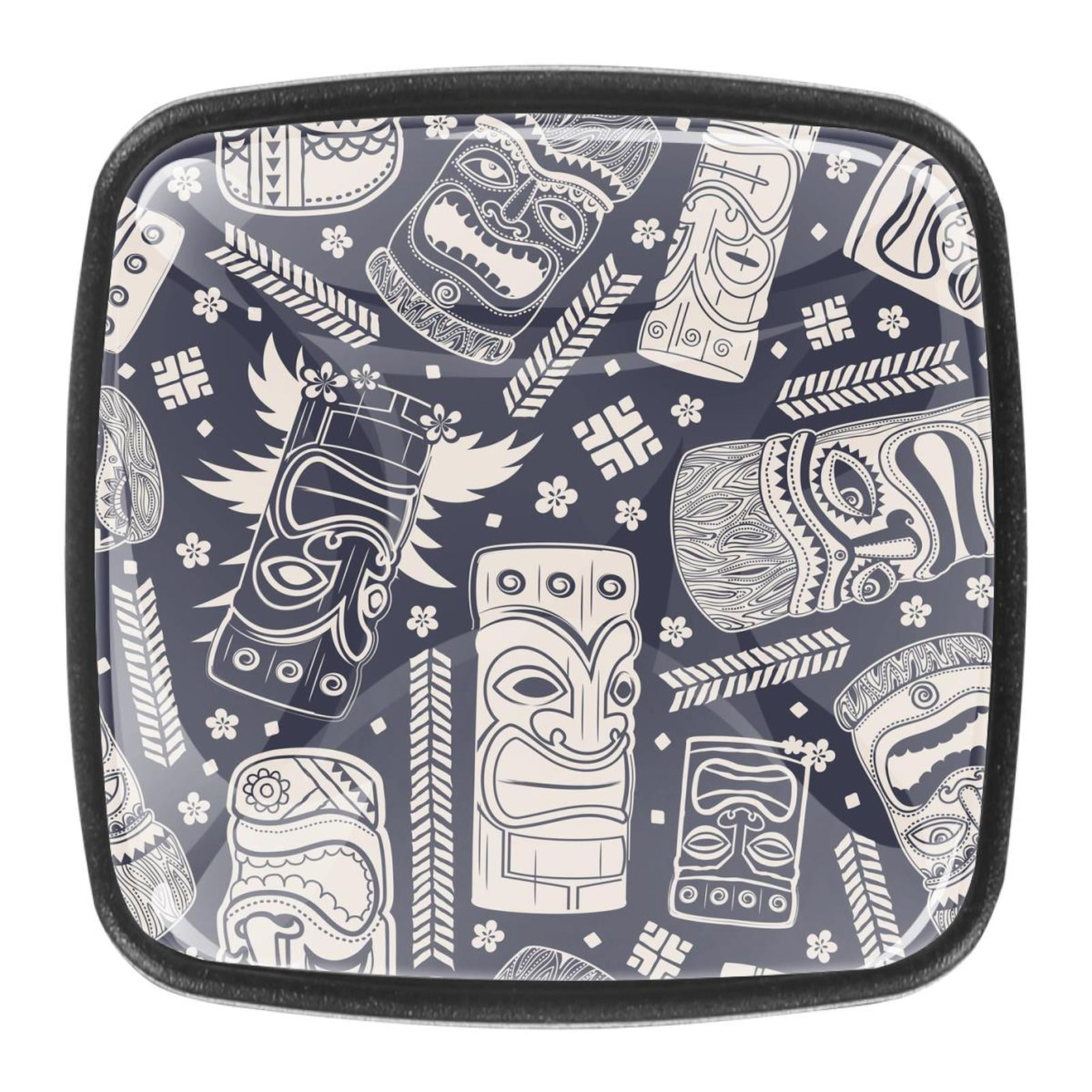 Ownta Vintage Tiki Square Glass Drawer Handles Knobs Pulls With Screws