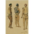 thumbnail image 2 of Joseph Selleny 13x18 Gold Ornate Wood Frame and Double Matted Museum Art Print Titled - Native of Stewart Island (Stewartinsel) (1858), 2 of 4