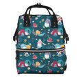 thumbnail image 1 of Disketp Garden Gnomes In Flower Mochila de Pañales de Gran Capacidad con Múltiples Bolsillos, Mochila de Viaje Multifuncional para Bebé, Unisex, Moderna y Resistente, 1 of 6