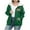 Green#a, variant on Fmbrln Fleece Jackets for Women Plus Size Cute Christmas Print Full Zip Up Long Sleeve Hooded Jackets Fall Winter Thickened Warm Sweatshirts Coat with Pockets