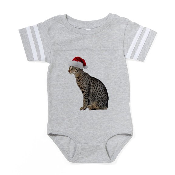 CafePress - Savannah Cat Christmas - Cute Infant Baby Football Bodysuit