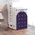 thumbnail image 6 of KLL Purple Dreamcatcher1 Print Wood Book Ends for Shelves,1 Pair Wood Bookends Book Holder Stand Decorative, Book Stoppers for Heavy Duty Books CD File Video Games, 6 of 8