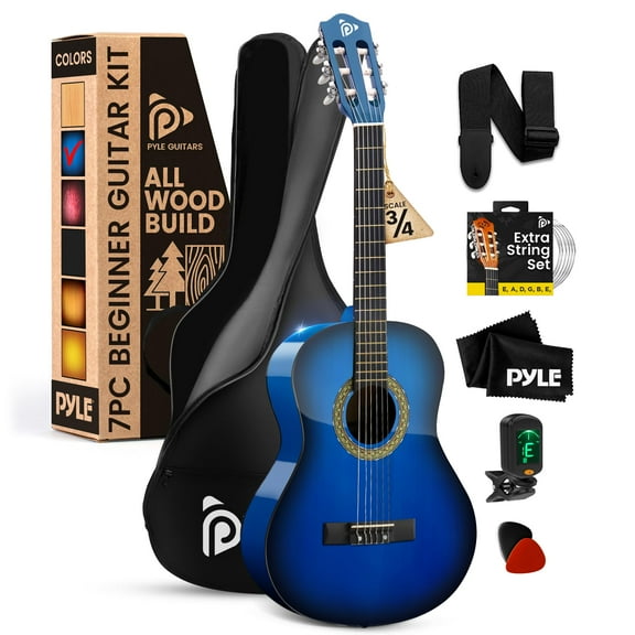 Guitarra acústica Pyle Beginner 3/4 Junior Talla 36" Ocean Blu