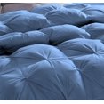 thumbnail image 4 of DNG Creations 3 Piece Luxury Pinch Pleated Comforter Set Premium 800 Thread Count 100% Egyptian Cotton-Oversized Queen Size, Solid Medium Blue Color, 4 of 5