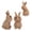 Brown Set, variant on Resin Rabbit Figurine Set of 3, Woven Easter Bunny Decor, Spring Tabletop Home Accent Gift