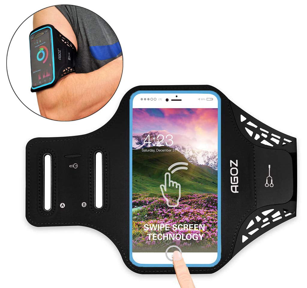 Running Armband for Samsung Galaxy A20e A40 J4 Plus J5 2017 J6 2018 S7 Edge S9 S10 Adjustable Sport Phone Arm Case for STK X2 Transporter 1 IMO S2 Outdoor Exersise Biking with Key Holder