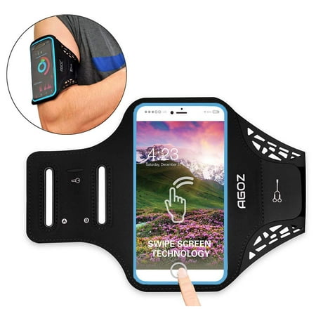 Armband Phone Case Sports Gym Running Workout Exercise Water Resistant Multi-Functional Card Holder Key Bag for Apple iPhone 11, 11 Pro Max, XS Max, XR, 8 Plus, 7 Plus, 6 (Best Sports Armband For Iphone 7)