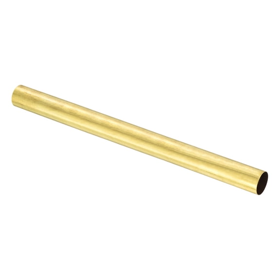 Brass Round Tube, 25mm OD 0.5mm Wall Thickness 300mm Length Seamless Tubing