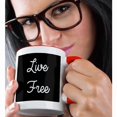 thumbnail image 2 of 3drose, Live Free, 15oz Two-tone Red Mug, 2 of 6