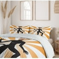 thumbnail image 6 of Ambesonne Retro Duvet Cover Sets, Cat Woman in Costume Rays, 2-Queen, Orange Grey, 6 of 7