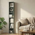 thumbnail image 3 of Furinno LUDER 6-Tier Tall Open Shelving Bookshelf 9.3 x 12 x 71 Sage Green, 3 of 5