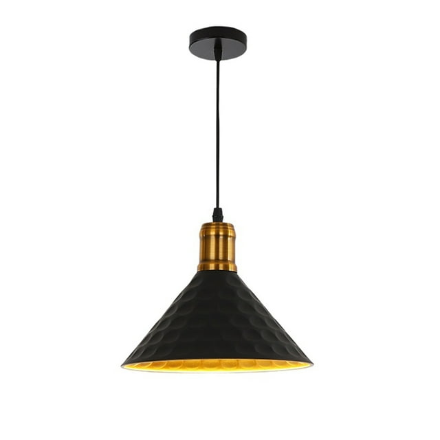 Small Industrial Style Pendant Light Fixture, Single Vintage Metal Iron Pendant Lamp, Retro Farmhouse Pendant Lighting, Mini Ceiling Pendant Light for Over Kitchen Sink Dining Table Bedside