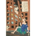 thumbnail image 2 of Tsukioka Yoshitoshi 13x18 Gold Ornate Wood Frame and Double Matted Museum Art Print Titled - Miyoshiya Shunzan and Iwami Jutaro (circa 1867-1868), 2 of 4