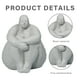 thumbnail image 2 of Figuras de señora gorda de resina, adornos de escritorio, estatuas de Yoga para mujer, artesanía (abrazo sentado), 2 of 8