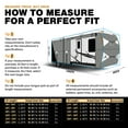 thumbnail image 5 of Waterproof Superior RV Motorhome Travel Trailer / Toy Hauler Cover Fits Length 35'-38' Feet Travel Trailer Camper Zippered Panels Allow Access To The Door, Engine, Side Storage Areas, and Ramp Door, 5 of 9