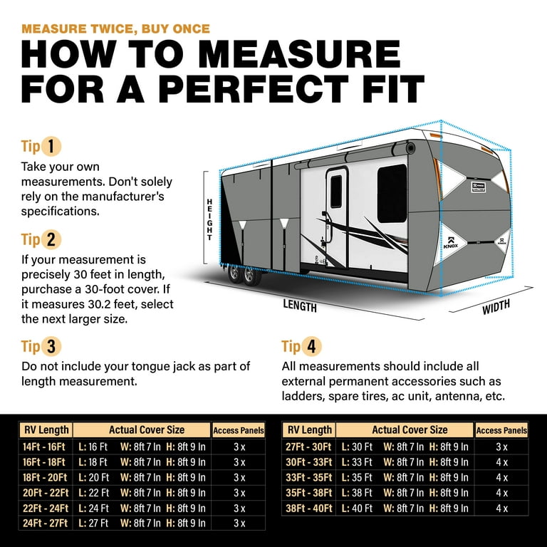 Travel Trailer RV Cover,Waterproof & Windproof Camper Cover Fits 16~18FT RV  Trailer,Upgraded 420D Heavy Duty Polyester Oxford Durable, UV, Water