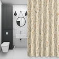 thumbnail image 4 of Bedliving Shower Curtain for Bathroom with 12 Hooks, Beige Wildflower Waterproof Fabric, 72" x 72", 4 of 10