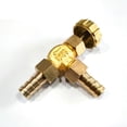 thumbnail image 1 of SENRISE Brass Parallel Valve Hose Connection For Precise Adjustment of Gas Flow 8mm Gold, 1 of 7