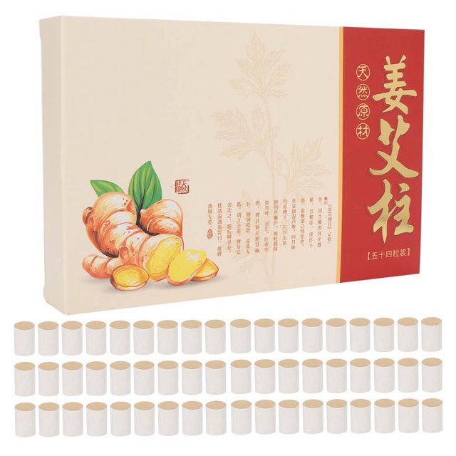Rollo de Moxa para masaje facial y corporal, moxibustión tradicional (el rollo de Moxa contiene jengibre), 54 Uds.