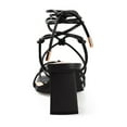 thumbnail image 4 of Journee Womens Harpr Open Square Toe Block Heel Dress Sandals, 4 of 10