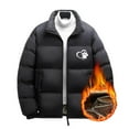 thumbnail image 3 of Feancey Heated Jacket for Men Cute Heart Paw Print Puffer Jackets 6 Zones Electric Heating Winter Coats Full Zip Stand Collar Down Coat Outerwear Black XL, 3 of 7