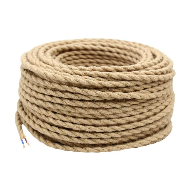 GROWTH TANK Textile Hemp Electric Wires Hemp Rope for Bedroom Farmhouse Chandelier Light