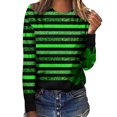 thumbnail image 1 of Pompotops T-shirts Décontractés à Manches Longues pour Femmes Imprimé St. Patrick Col Rond Pull Tops Liquidation, 1 of 5