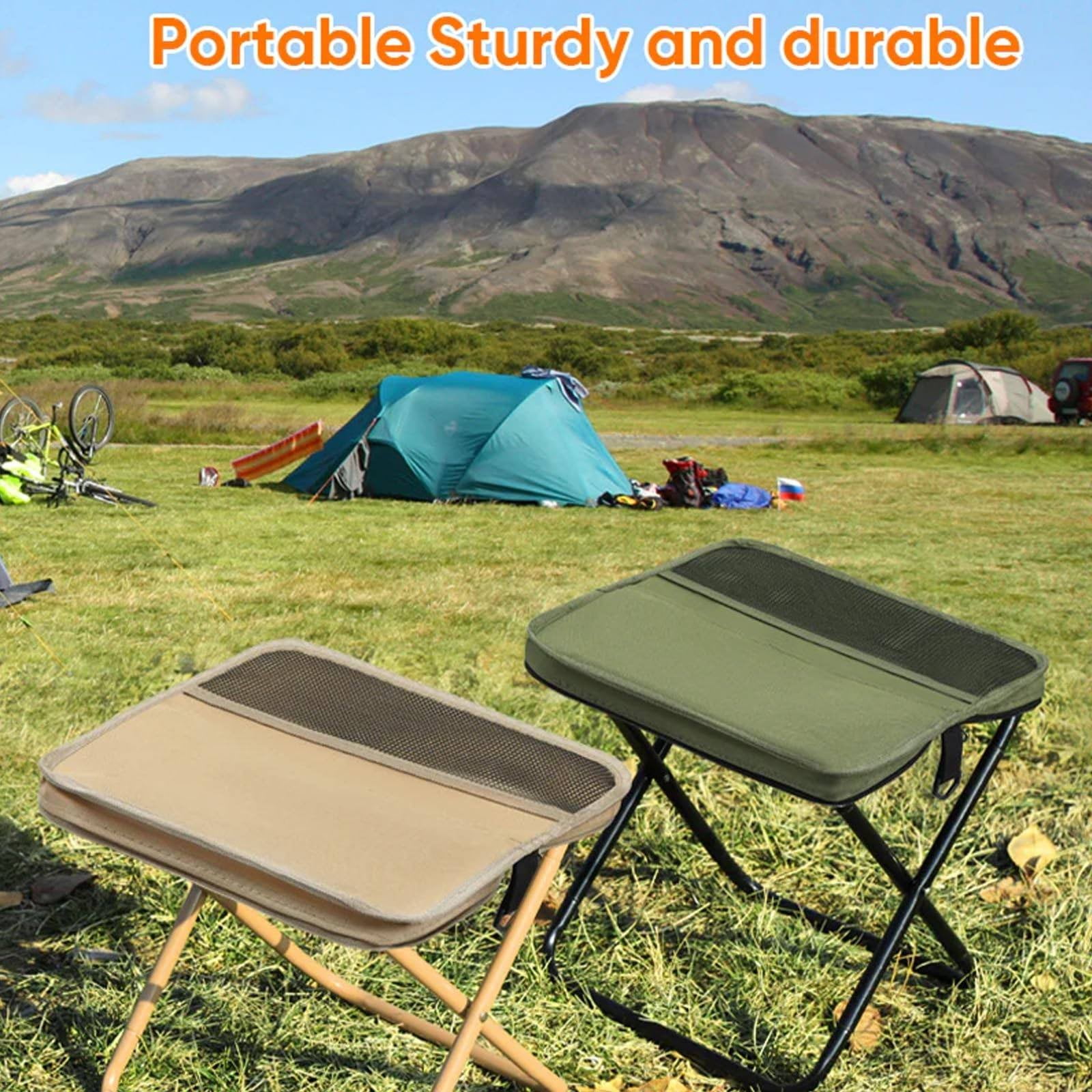 Tabouret Pliable Transformable Sac à Dos Camping Pêche Tabouret Pliant Portable, Tabouret De Camping Pliable Ultra Tabouret Pêche Randonnée Siège De Camping Acier