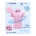 thumbnail image 4 of COOFANDY Button Down Shirt for Men Short Sleeve Casual Shirts Wrinkle-Resistant Stretch Modern Dress Shirt, 4 of 6