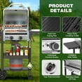 thumbnail image 3 of FREE VILLAGE Propane Gas Grill with 2-Burner,16000 BTU Stainless Steel Outdoor BBQ Grill for Cooking with Top Cover Lid,Wheels,Side Storage Shelves,Hooks Portable Barbeque for Patio Garden Camping, 3 of 9